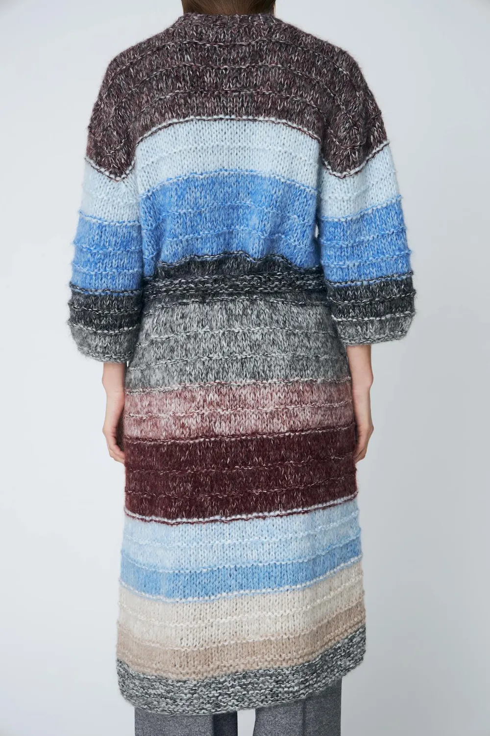DAWN x DARE FLORENCE CARDIGAN lang midnight raisin bælte