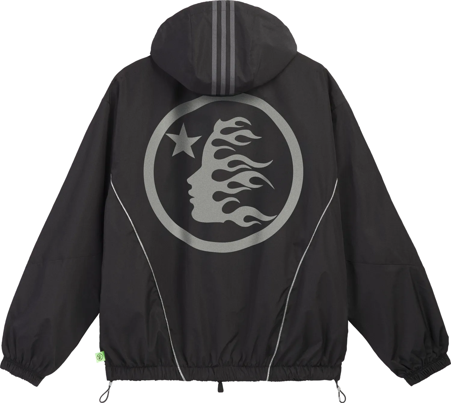 Hellstar Tracksuit jakke sort nylon oversized