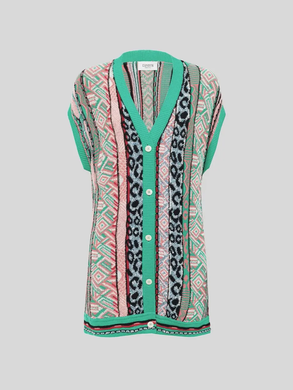 Laneus Bowling strikvest EMERALD GREEN bomuld