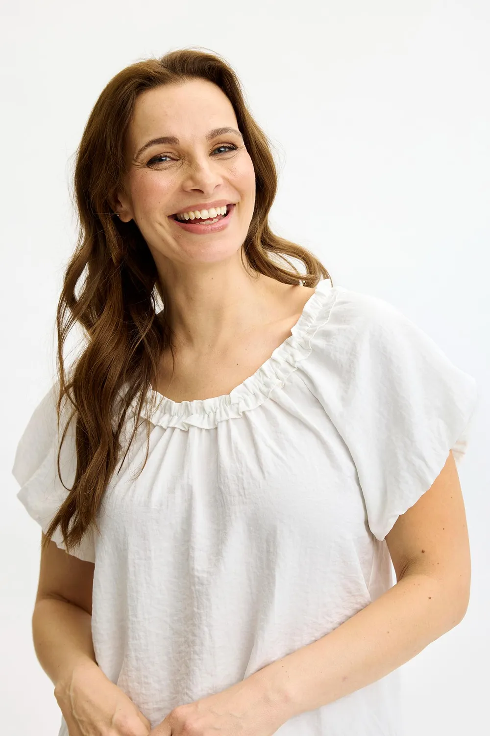 IN FRONT Filippa bluse hvid let