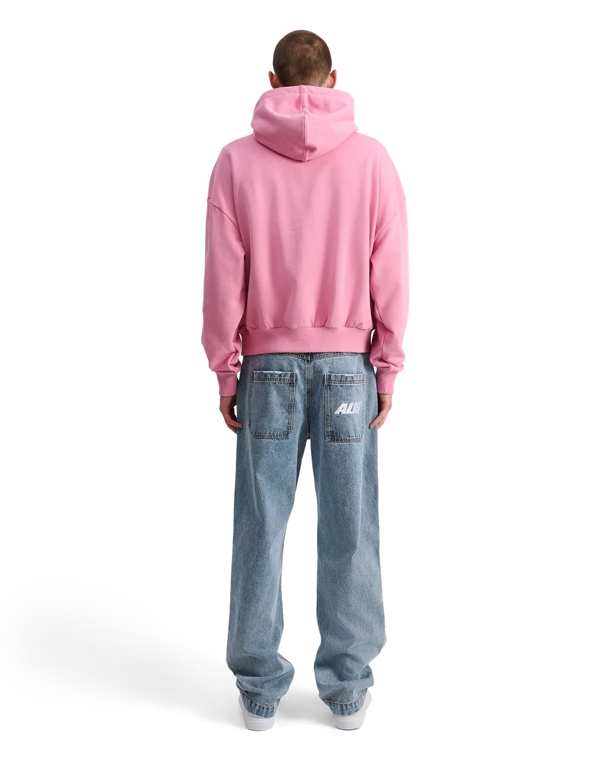 Alis Malto cropped hoodie pink bomuld