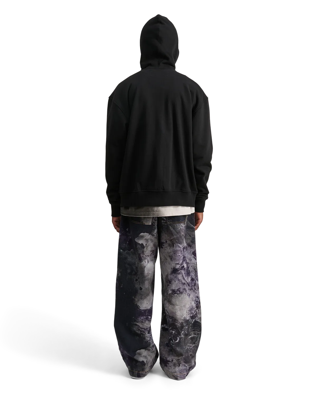 Alis Aaron hættetrøje med lynlås sort oversized