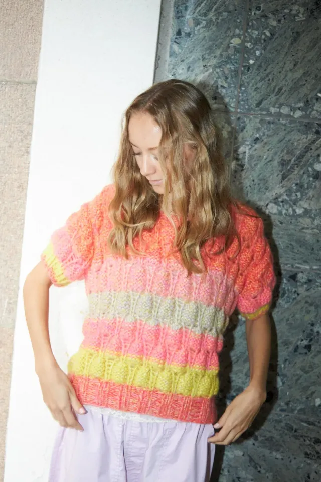 DAWNXDARE ACACIA SHADE strik top 910 FLUO PINK mohair