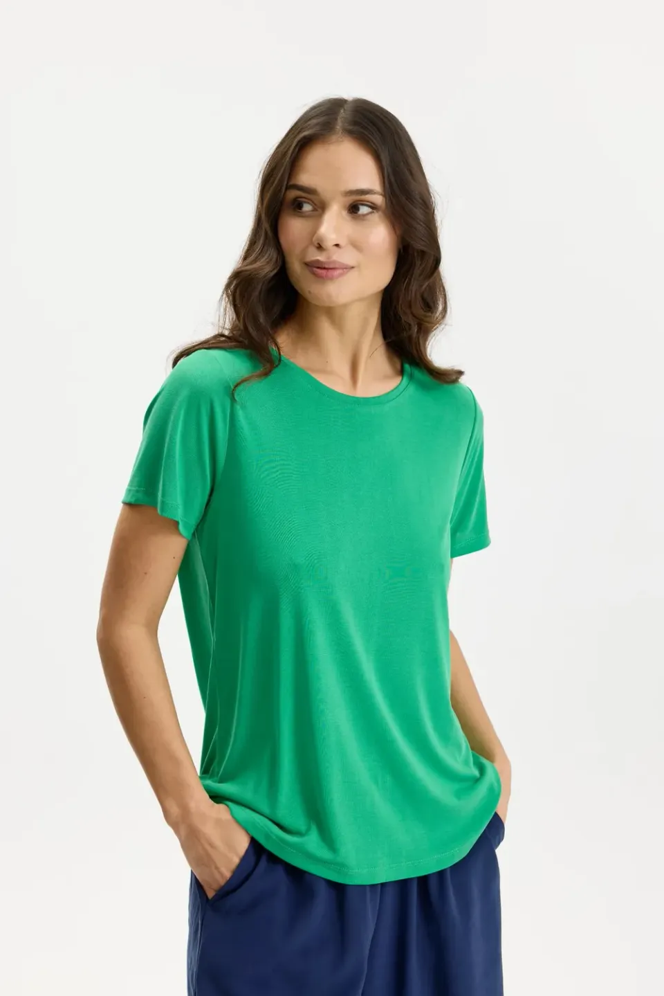 IN FRONT Nina t-shirt rund hals modalblanding