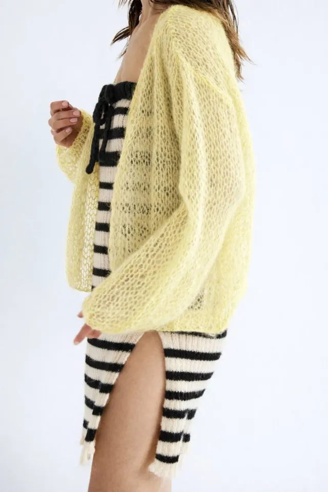DAWNXDARE Gina-Two 117 Yellow cardigan gul mohair