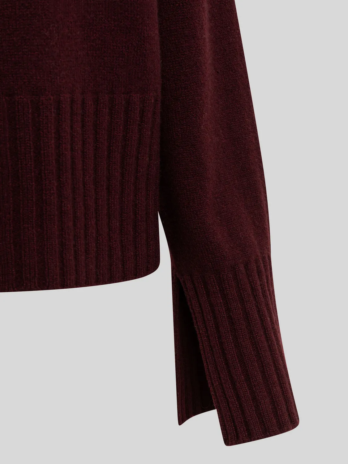 Laneus Boxy Crew Neck striktrøje fico uld cashmere