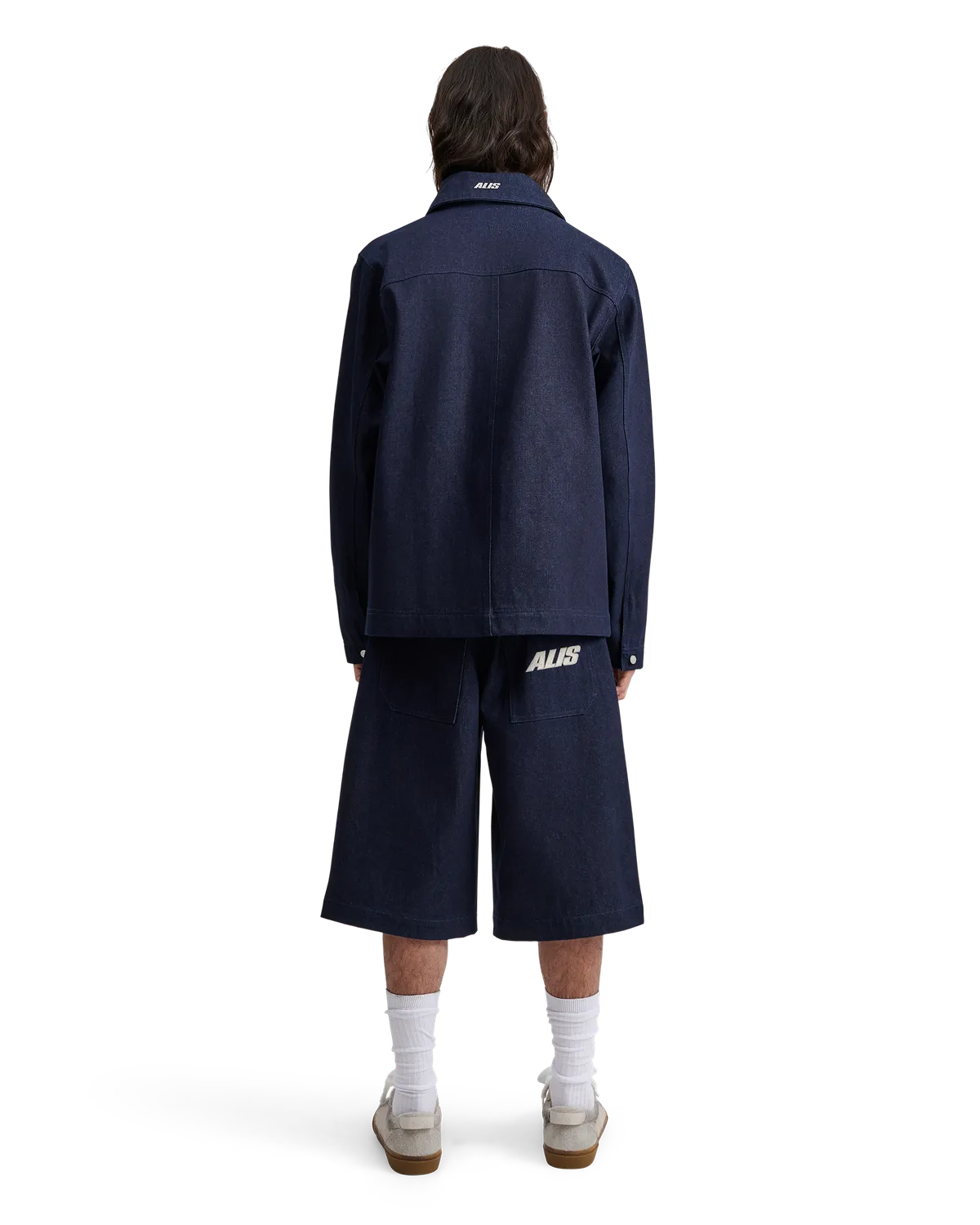 Alis Chaz Wide Fit denimshorts solid blue bomuld