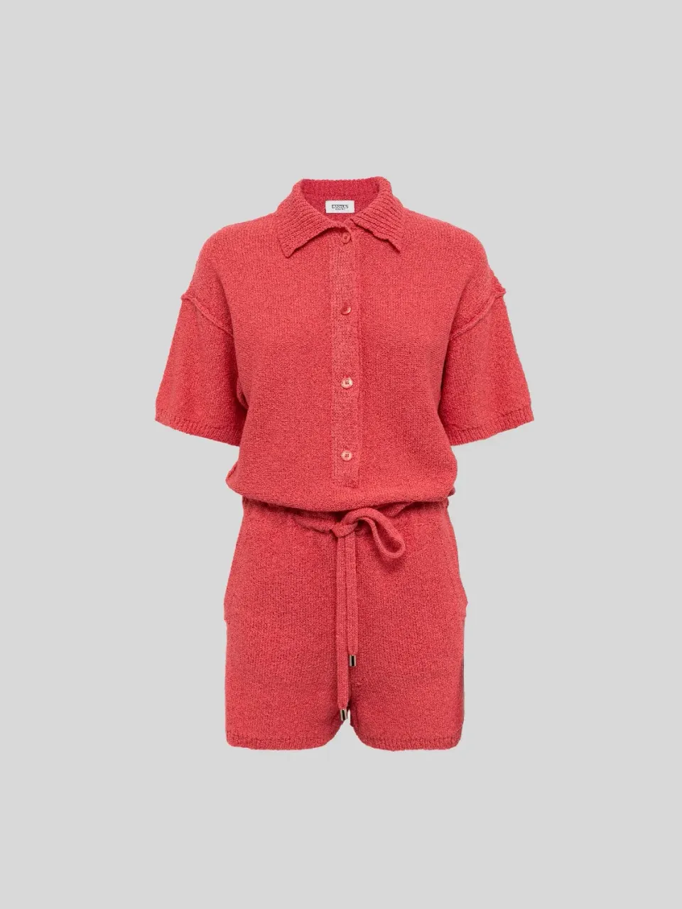 Laneus kort jumpsuit cashmere silke pink