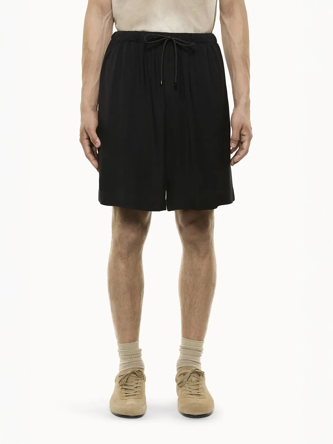 Laneus shorts bermuda viskose sort