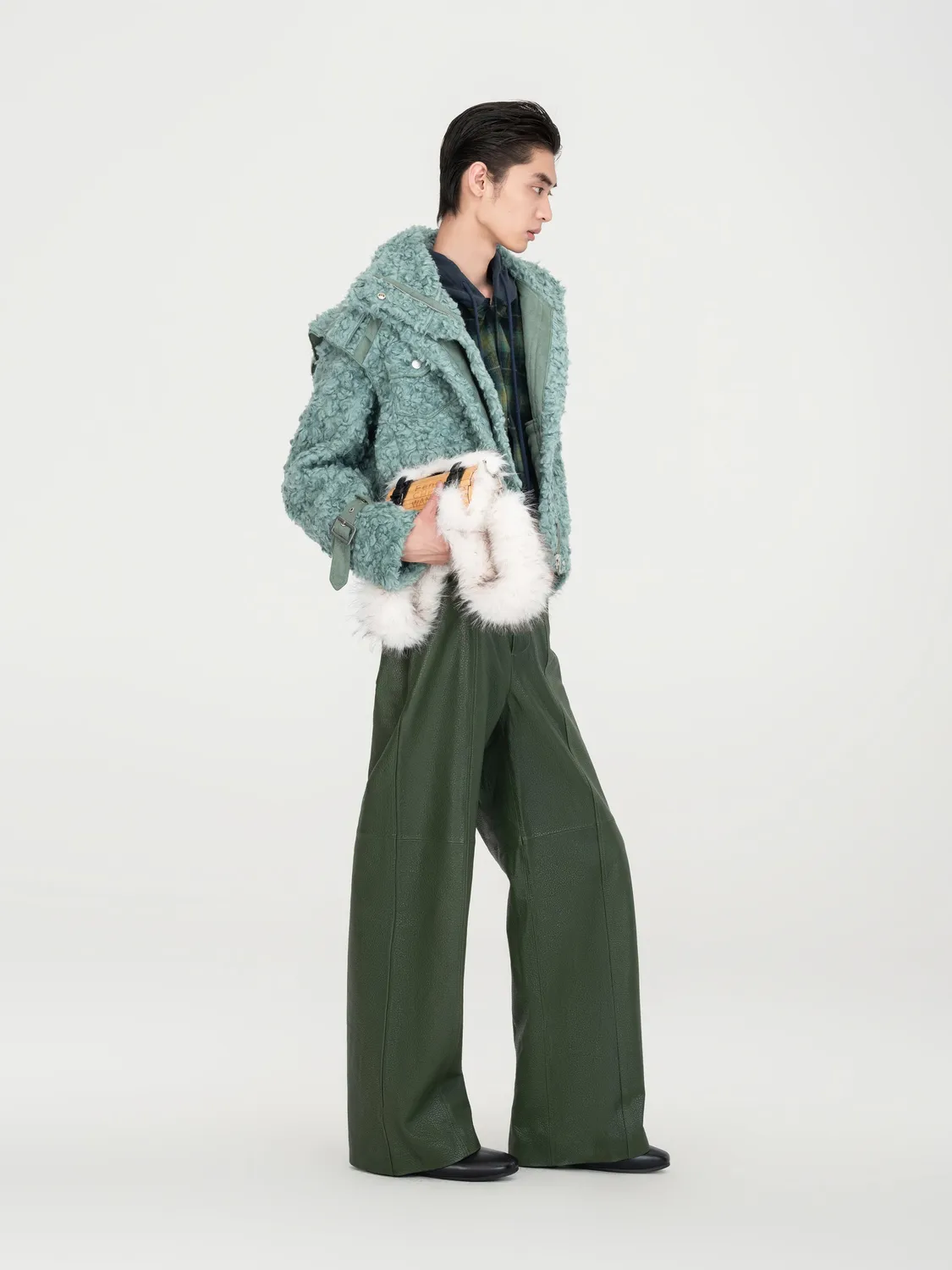 Feng Chen Wang Reversible Faux Shearling jakke grøn