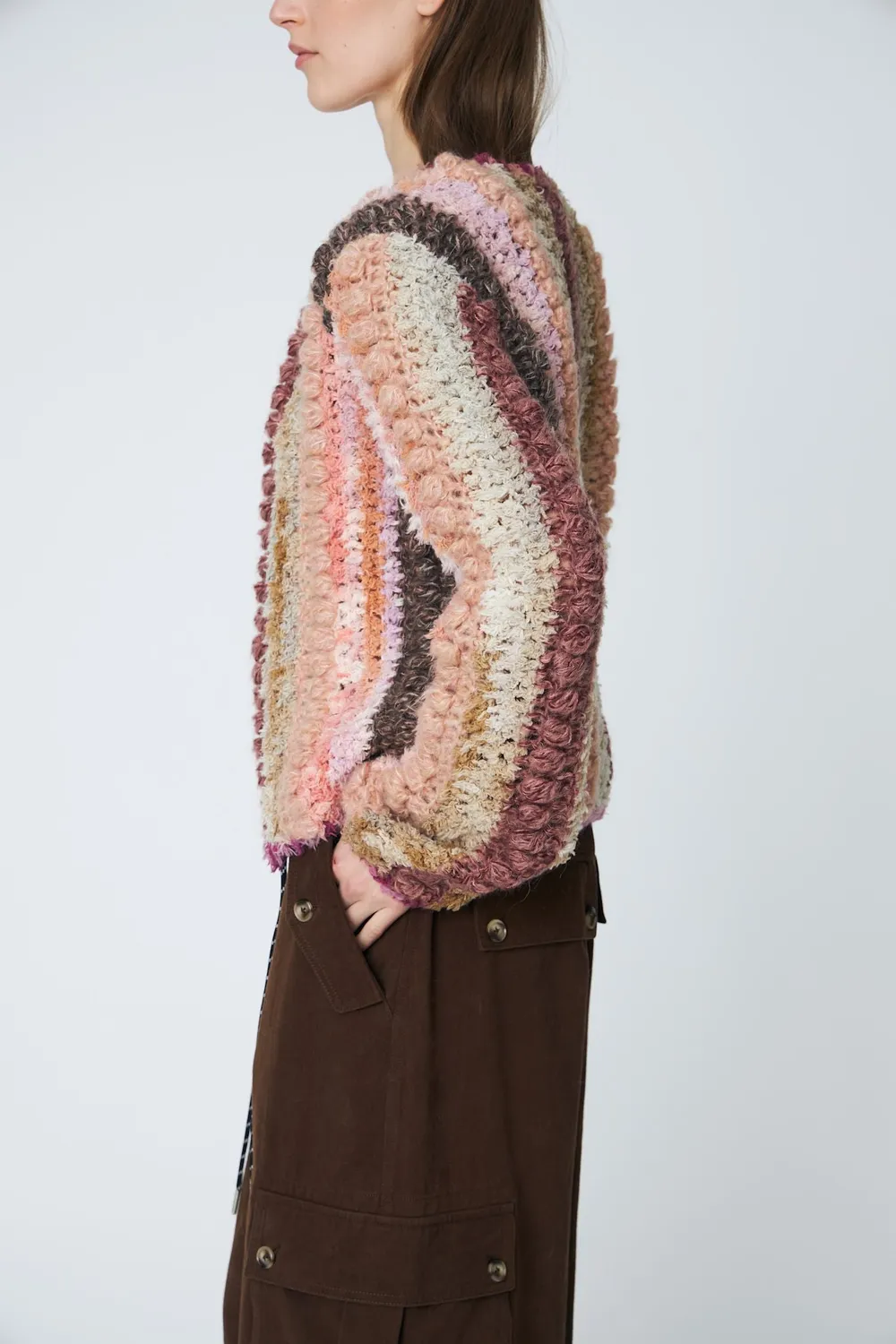 DAWNXDARE PALMA strikcardigan canyon rose