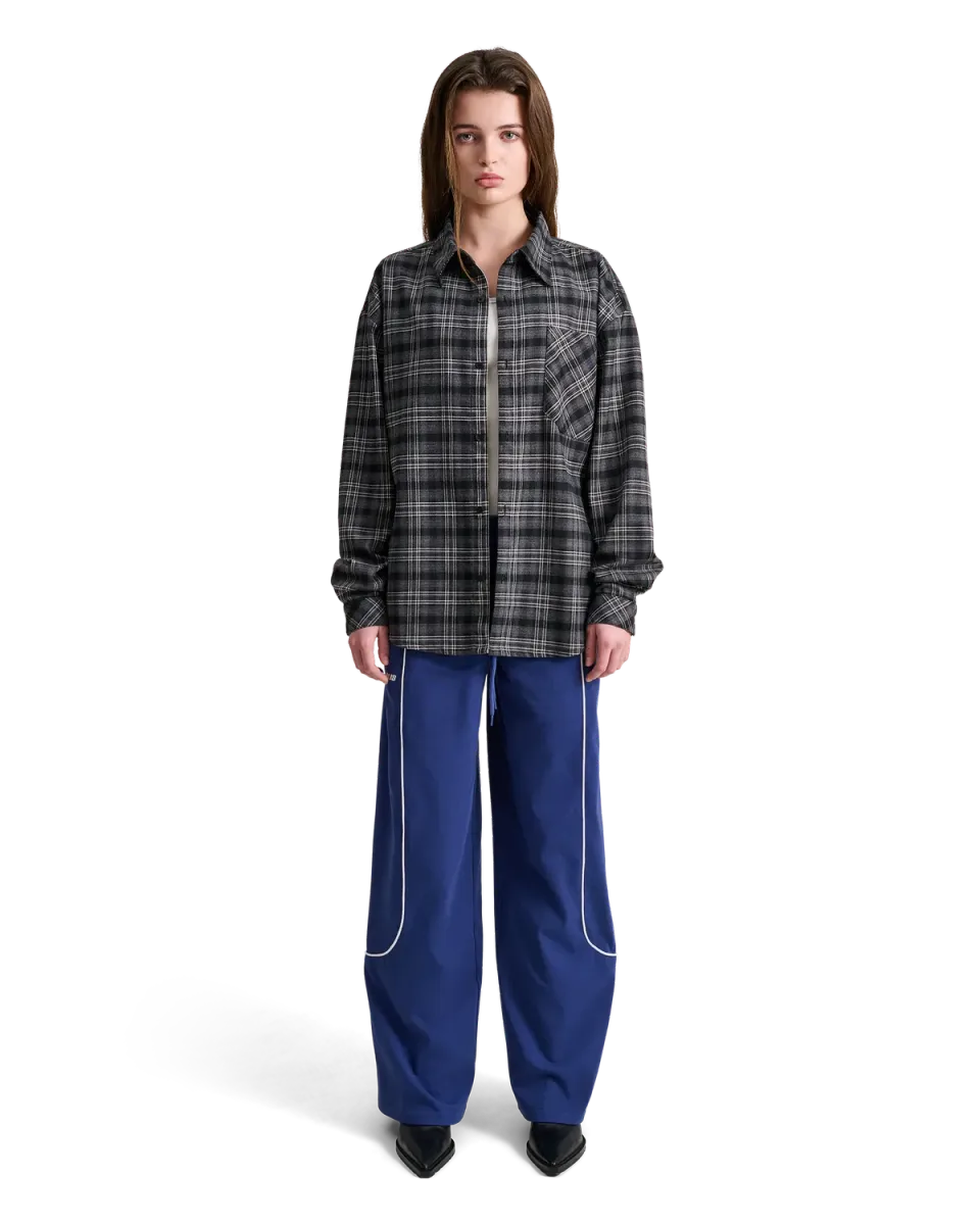 Alis Syril skjorte grey black tartan oversized