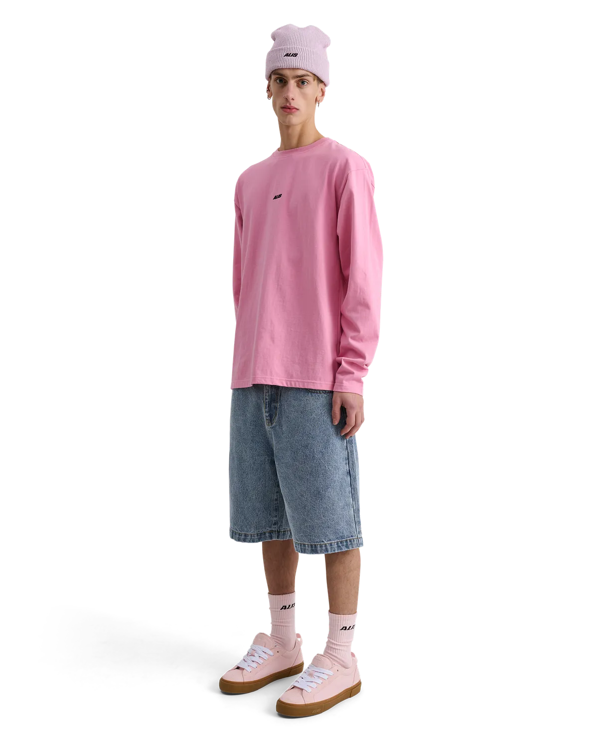 Alis Joshua langærmet t-shirt Solid Pink bomuld