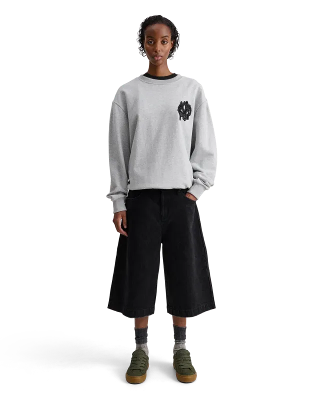Alis Greco sweatshirt grey melange dame bomuld
