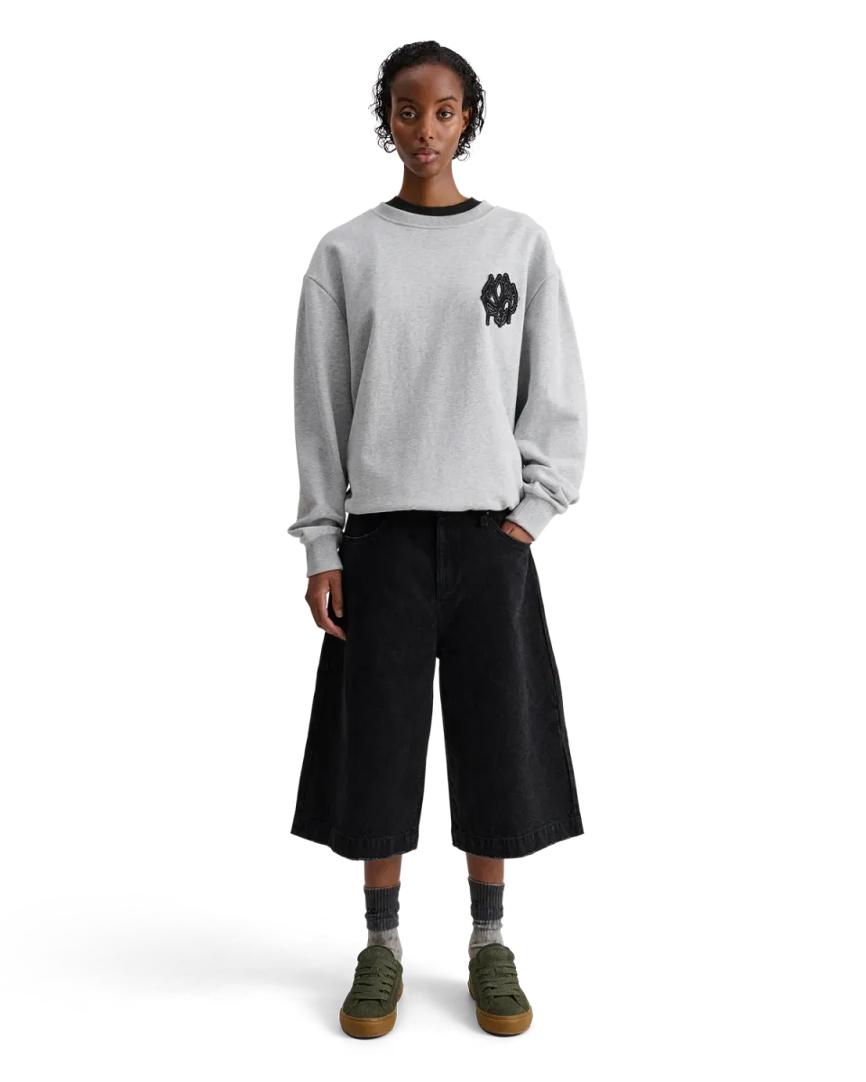 Alis Greco sweatshirt grey melange dame bomuld