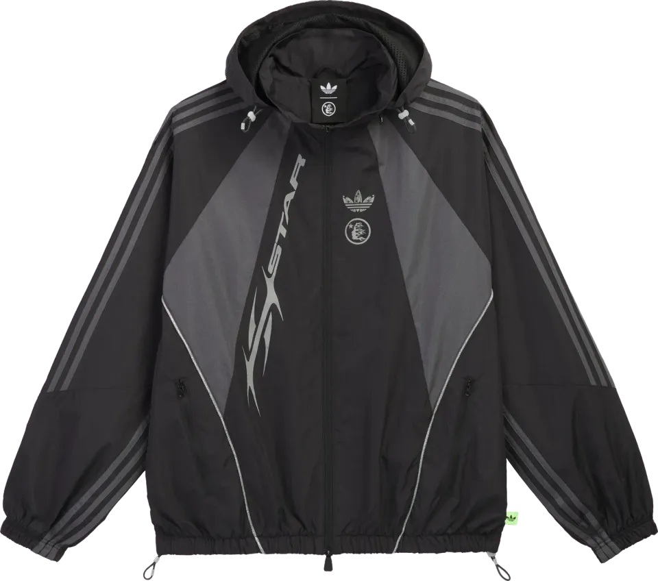 Hellstar Tracksuit jakke sort nylon oversized