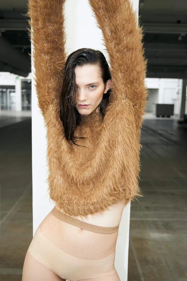 DAWNXDARE Babs sweaterv192 Peat – plys mohair