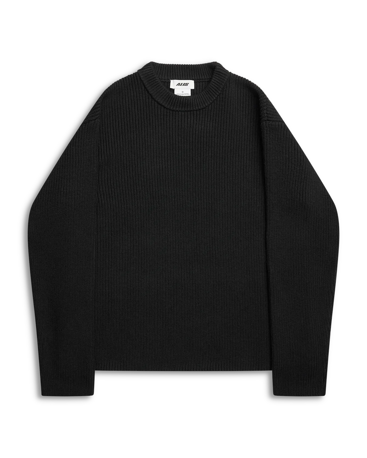 Alis Ledley striktrøje Solid Black rib