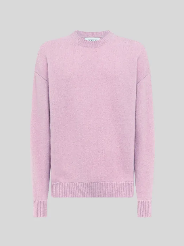 Laneus Cashmere Silk strik pink herre kashmir