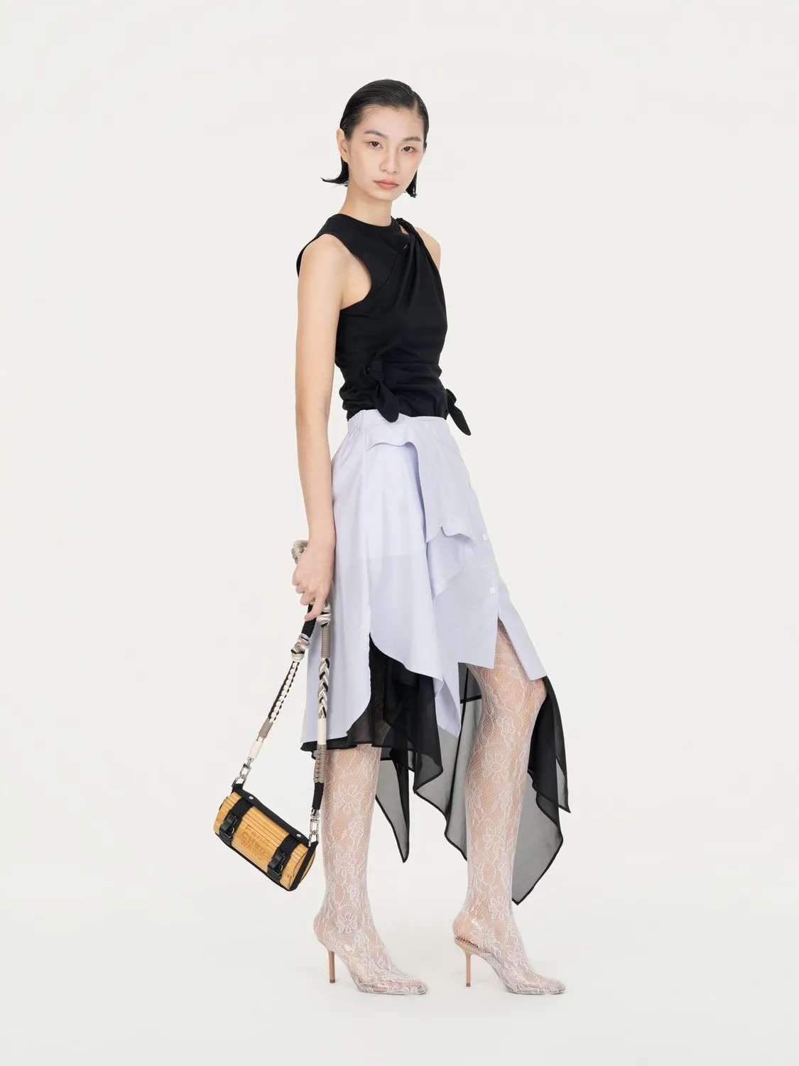 Feng Chen Wang Deconstruction Wrap nederdel skjorte