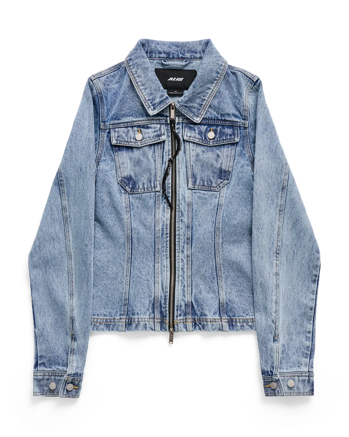 Alis Jenn denimjakke Washed Light Blue tætsiddende
