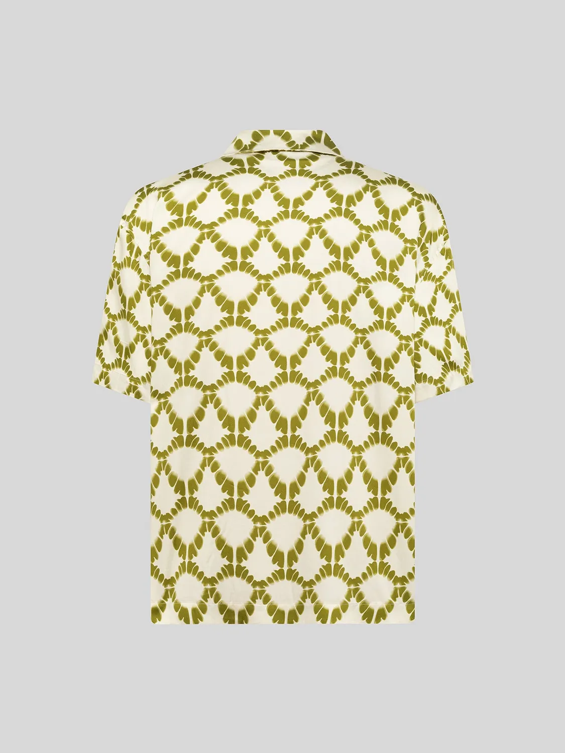 Laneus Bowling skjorte creme viskose print