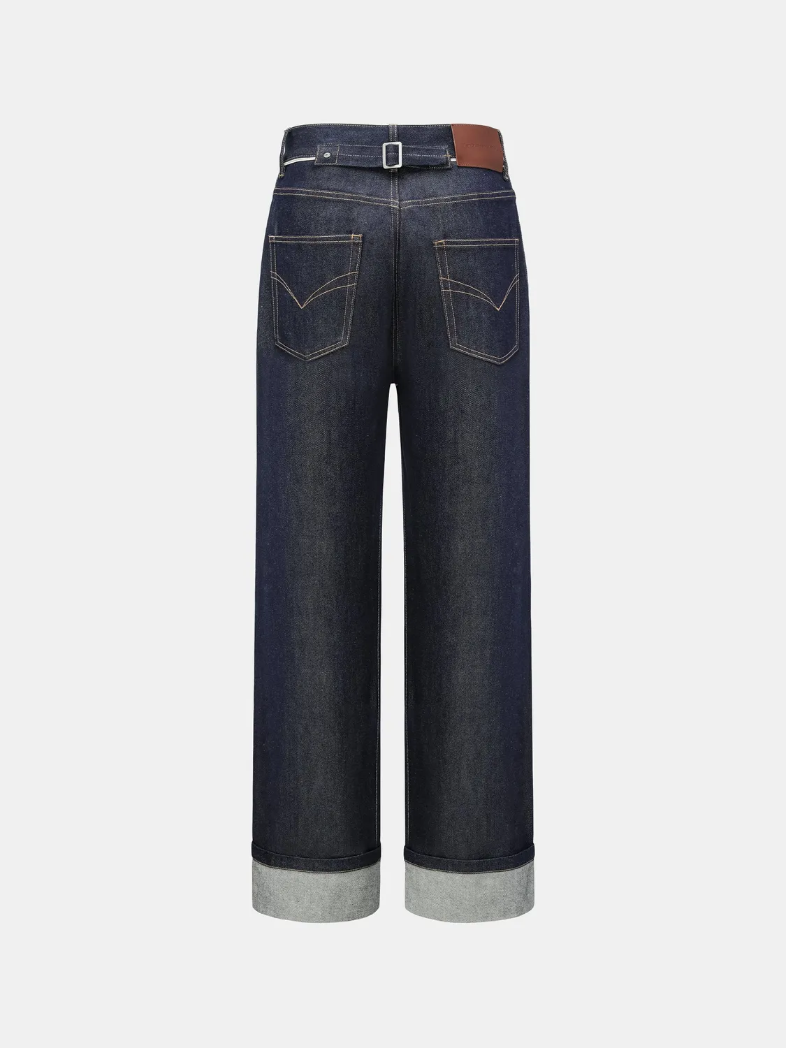Feng Chen Wang Straight-Leg jeans mørkeblå opslag