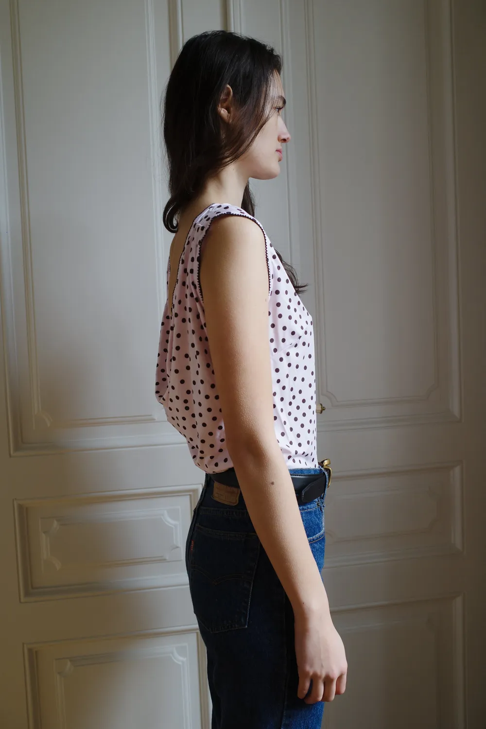 Caro Editions Alexa Top Jersey top Pink Dots strækbar