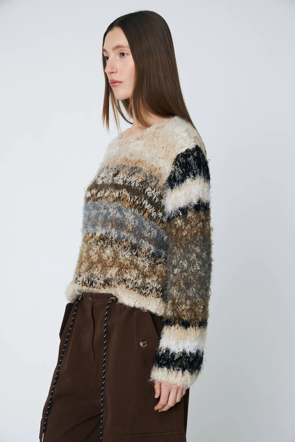 DAWNXDARE ELOISE pullover 193 shitake stribet