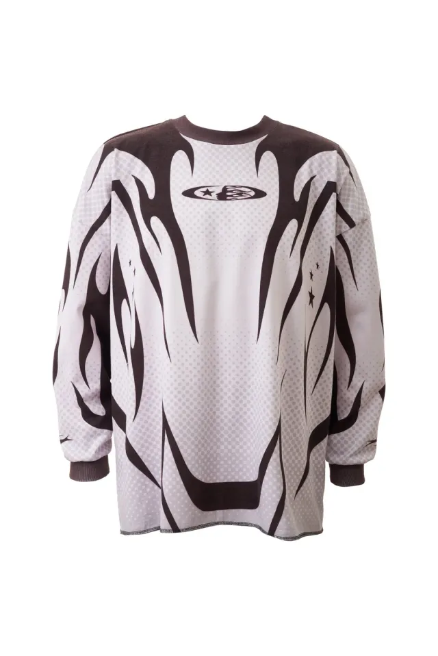 Hellstar Moto HSS26LS02 jersey hvid langærmet