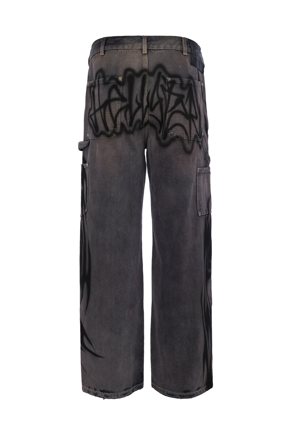 Hellstar Black Denim Ripped jeans sort onesize