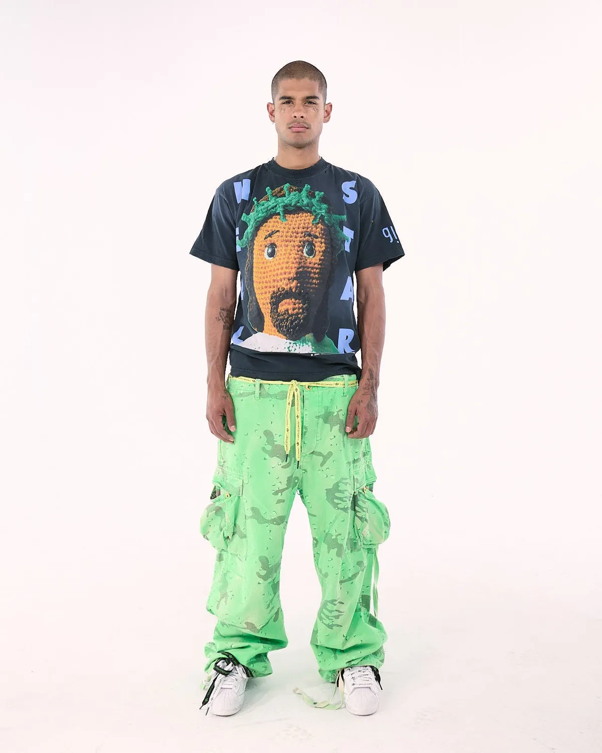 Hellstar Studios Crochet Jesus HSSS26TE4 t-shirt sort