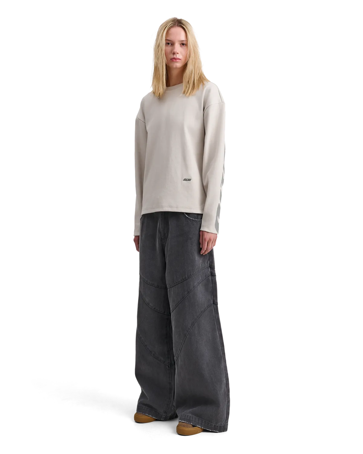 Alis Joshua langærmet t-shirt offwhite rib