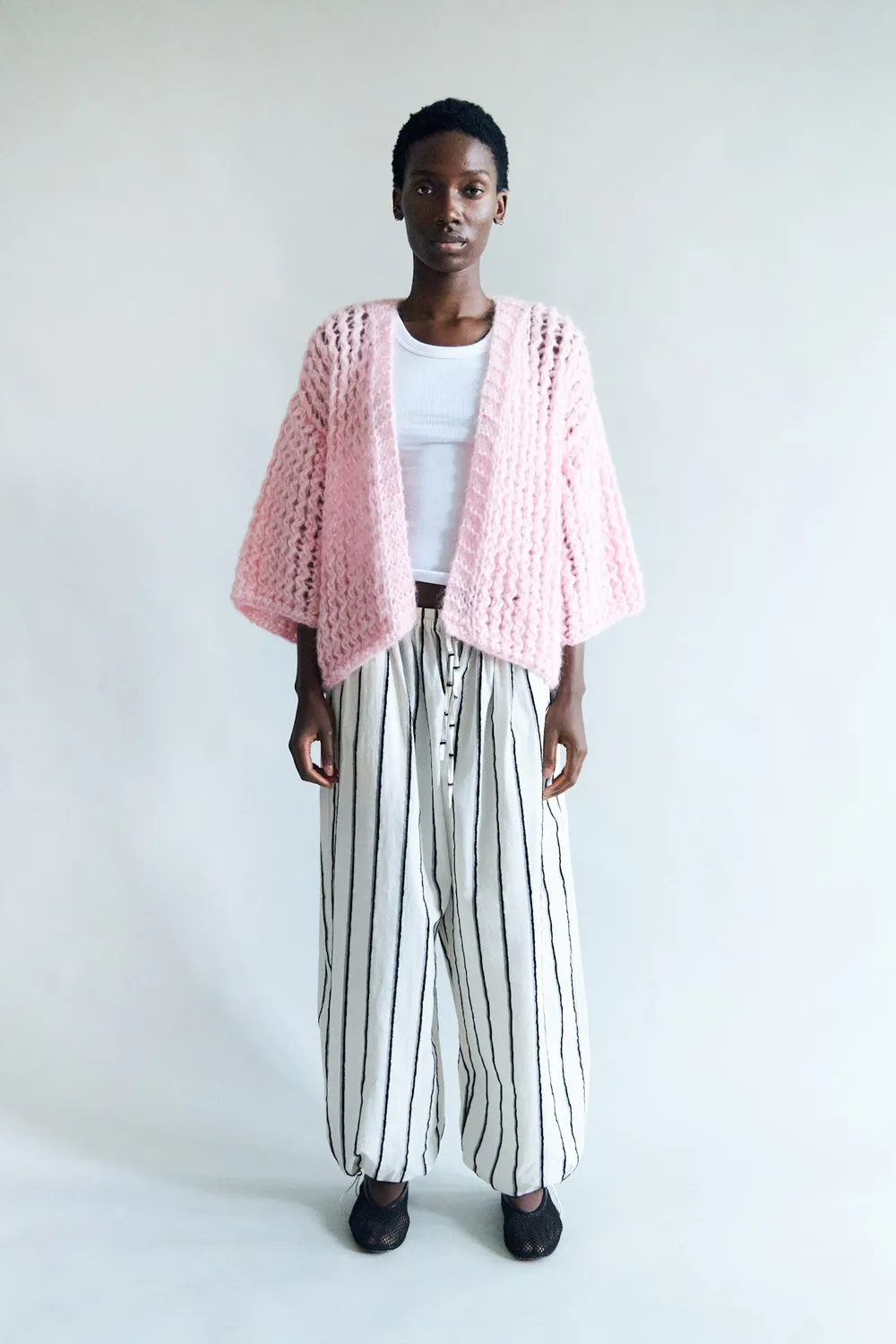 DAWNXDARE JULIA 219 strikcardigan super pink