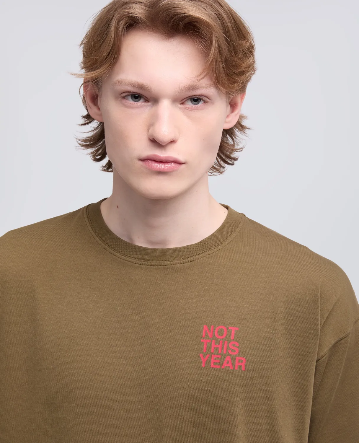 Aspesi Not This Year T-shirt Military økologisk bomuld