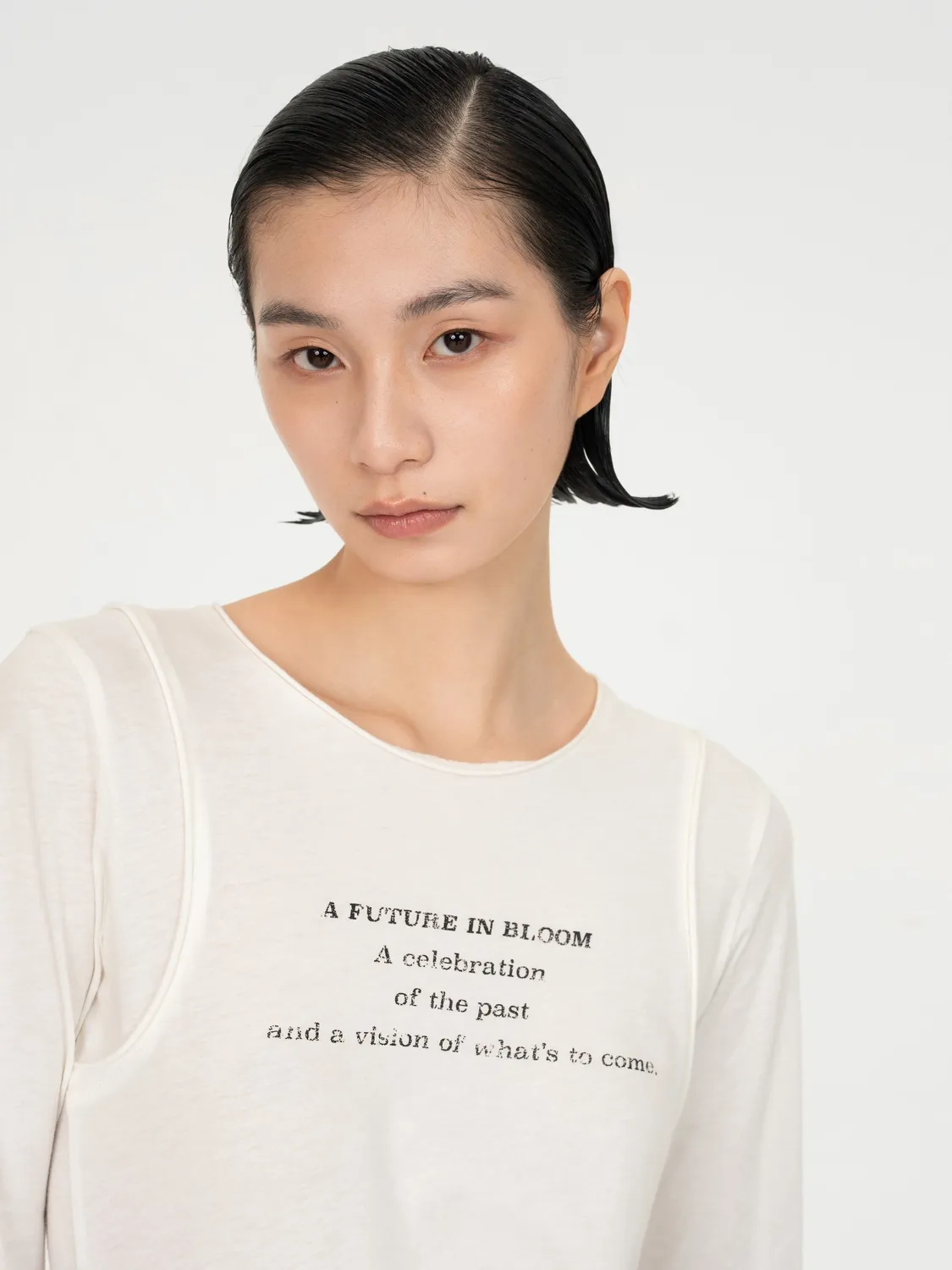 Feng Chen Wang Layered-Look jersey langærmet vintage