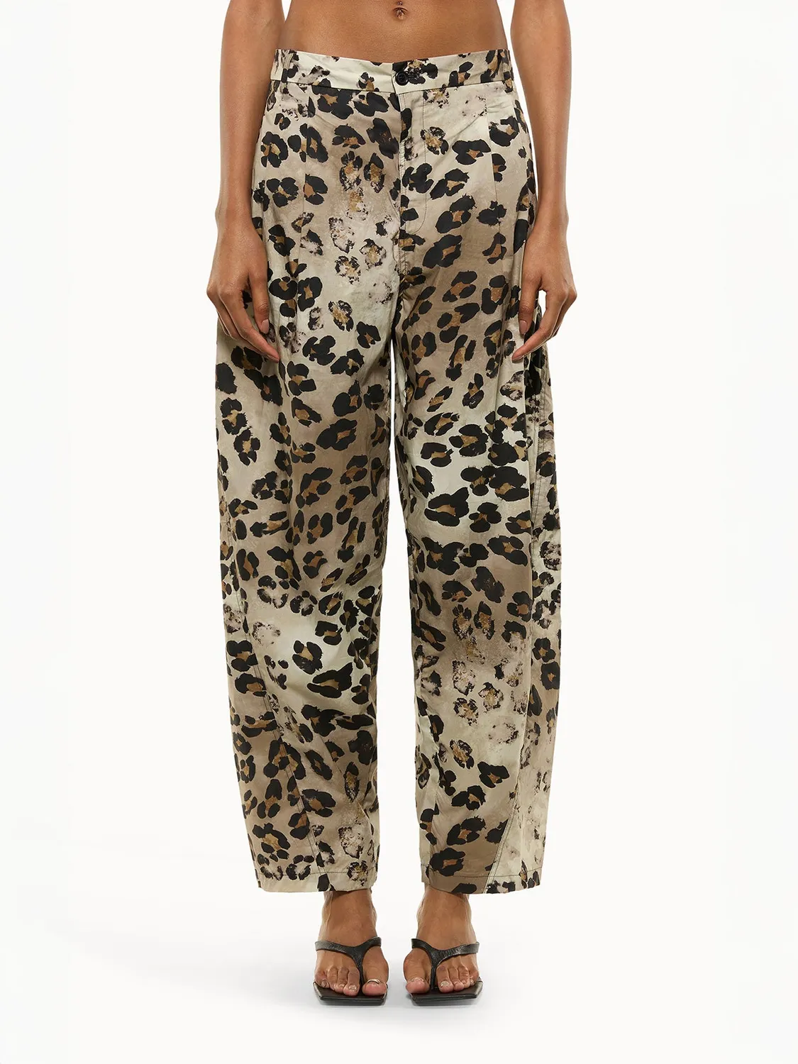 Laneus Animal Print Trousers bukser multicolour bomuld