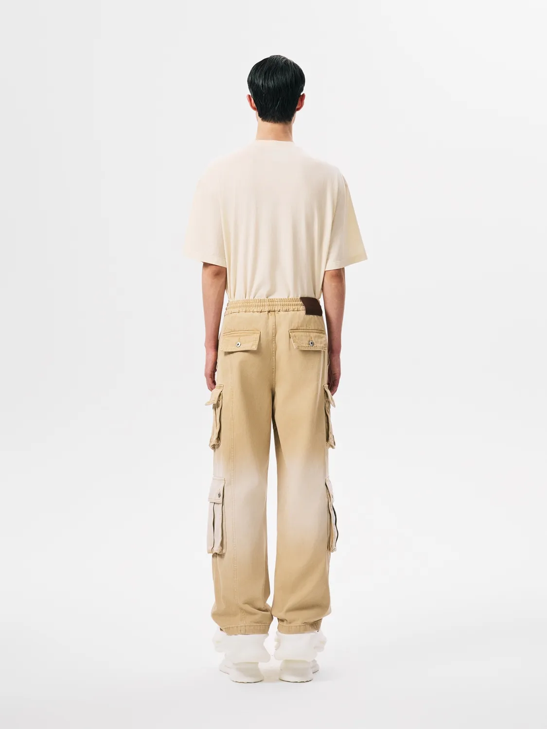 Feng Chen Wang Gradient Denim cargo bukser håndfarvet