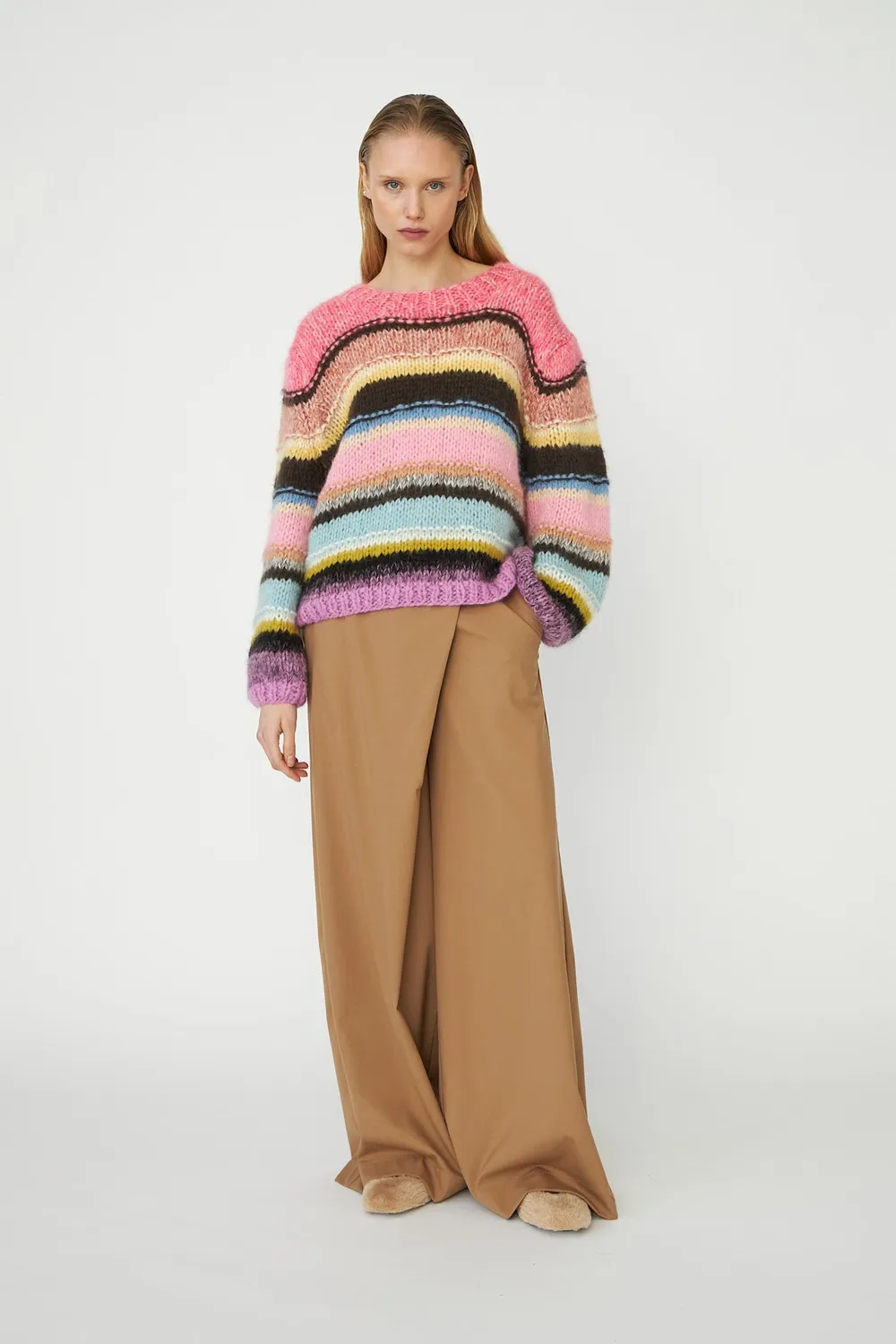 DAWNXDARE Genova pullover azalea multi mohair