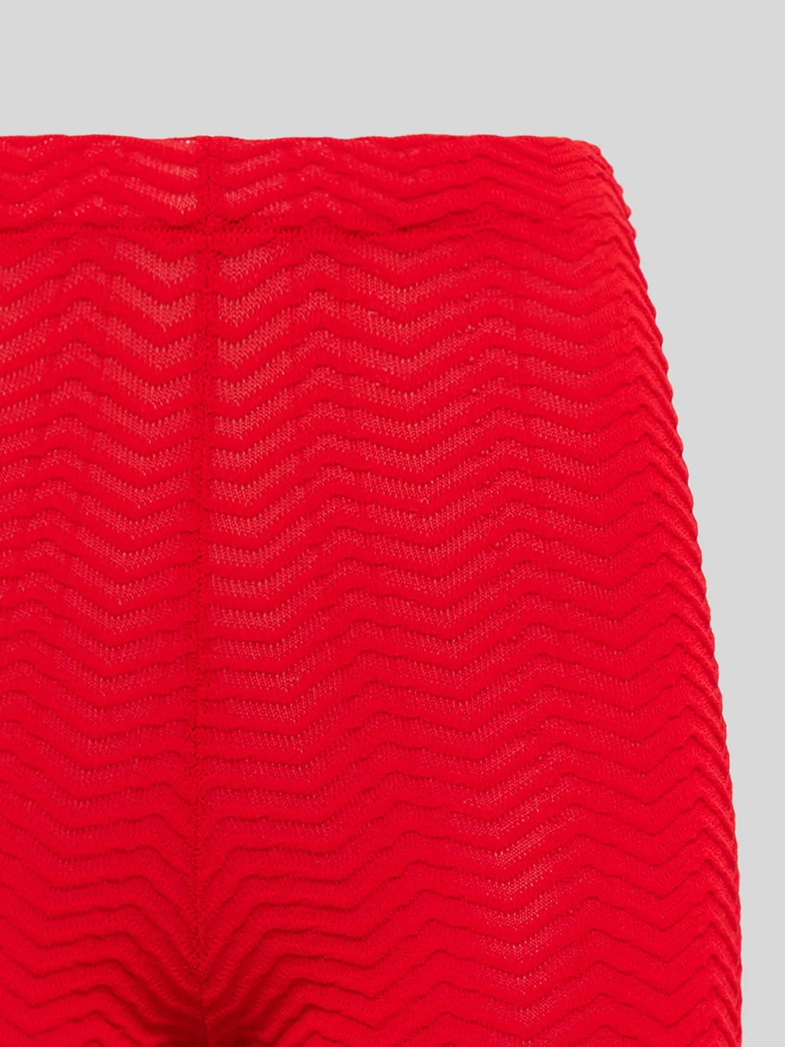 Laneus Knitted Leggings strikleggings rød flare viskose