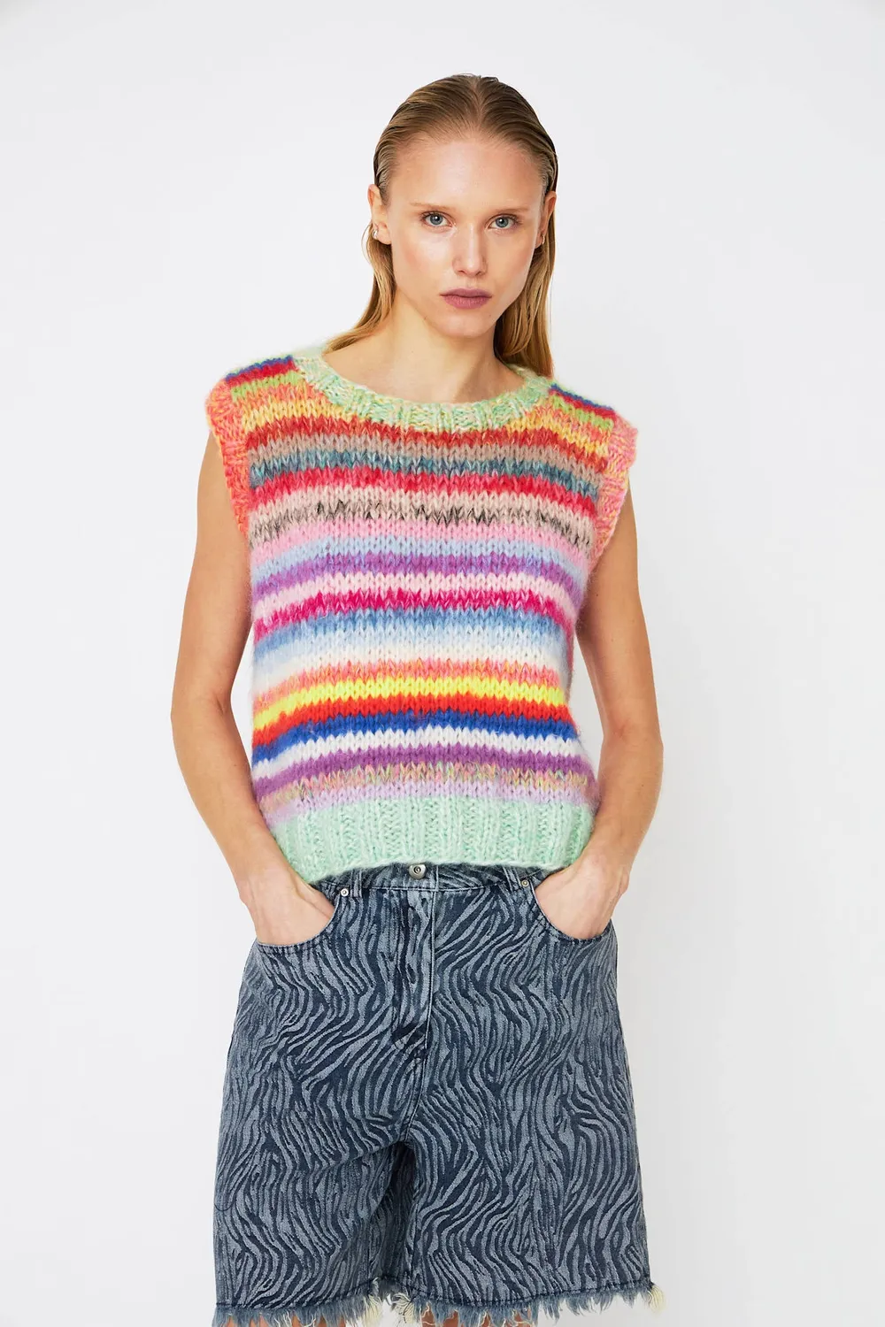 DAWN x DARE Cooper vest 900 multi deadstock mohair