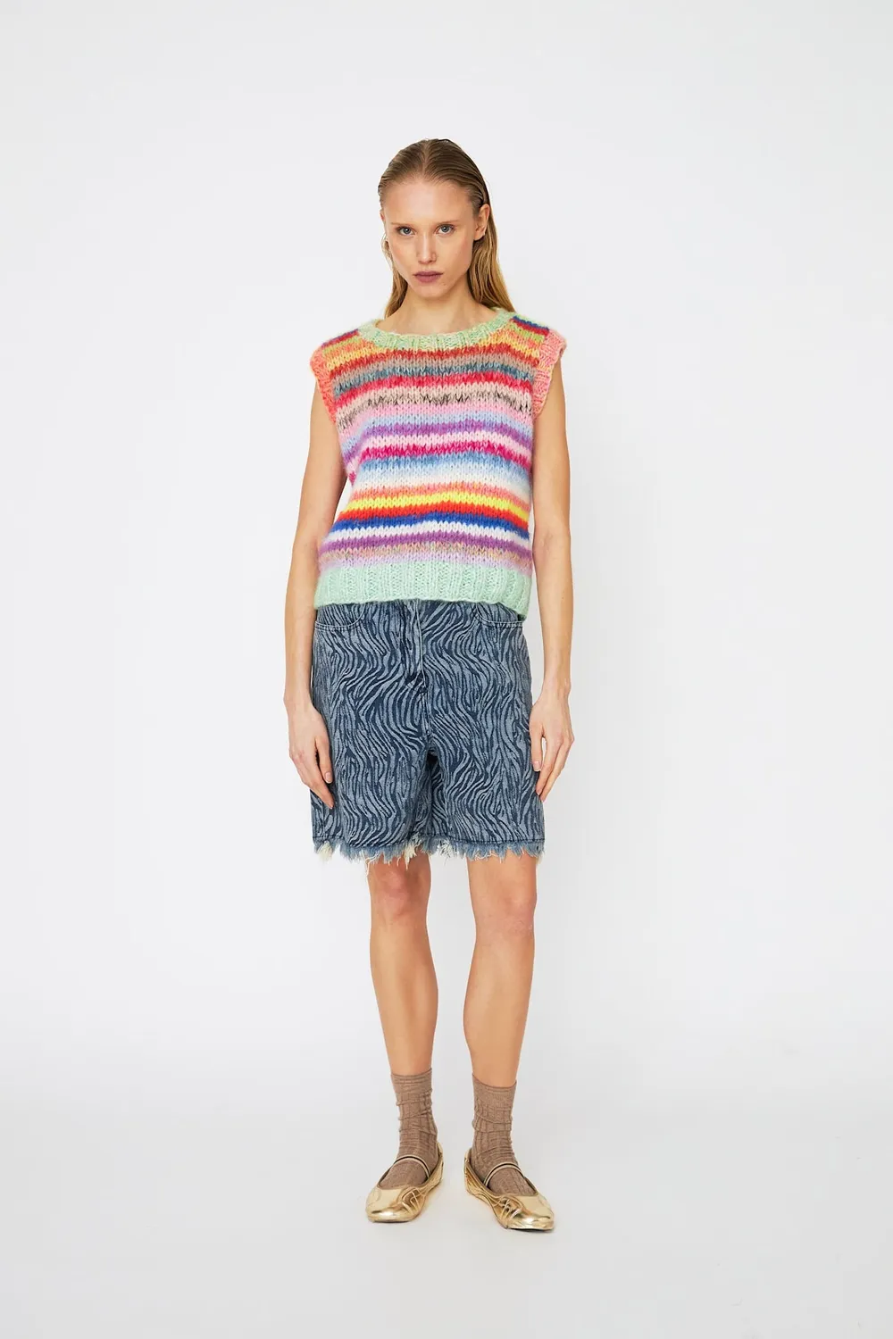 DAWN x DARE Cooper vest 900 multi deadstock mohair