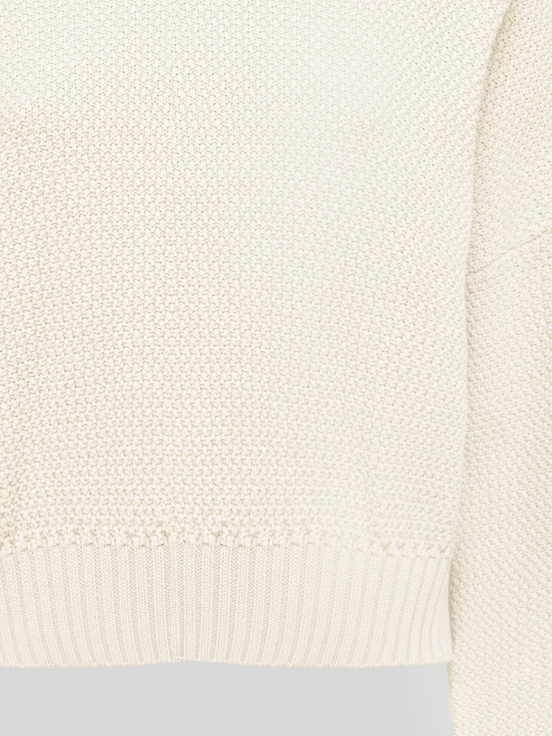 Laneus Crew Neck Boxy Fit striktrøje cream bomuld