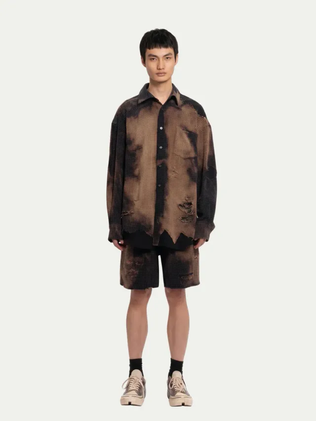 Feng Chen Wang Decayed Check shorts ternet