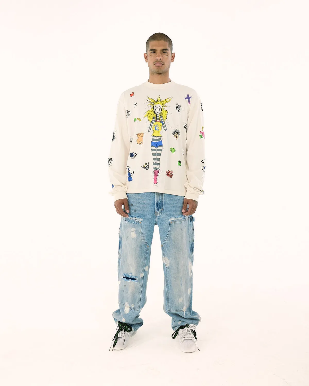 Hellstar Paradise Path longsleeve hvid print