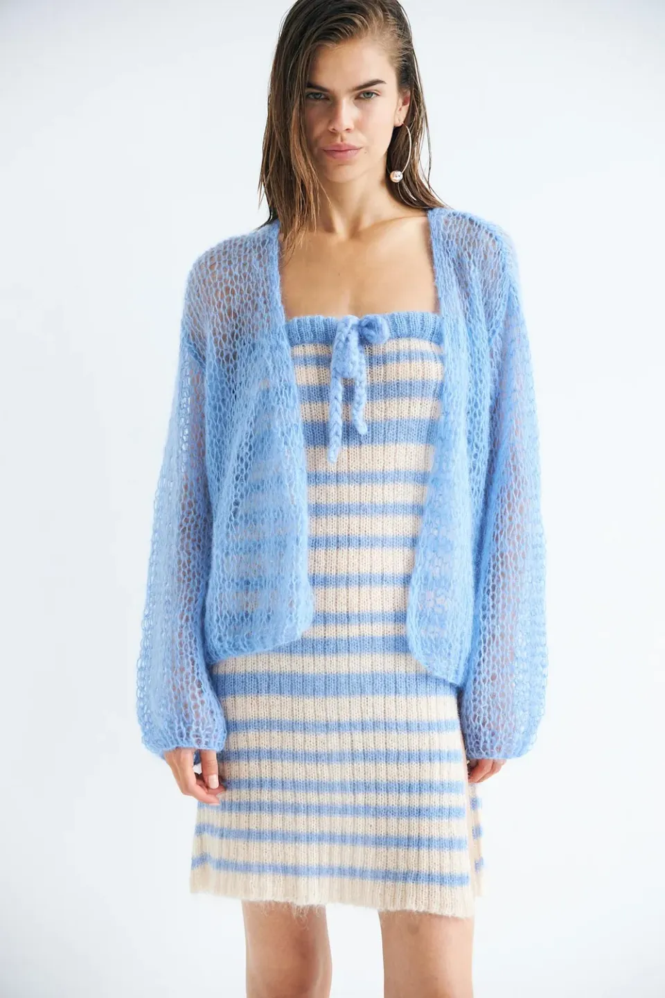 DAWNXDARE GINA-ONE cardigan 630 blue mohair
