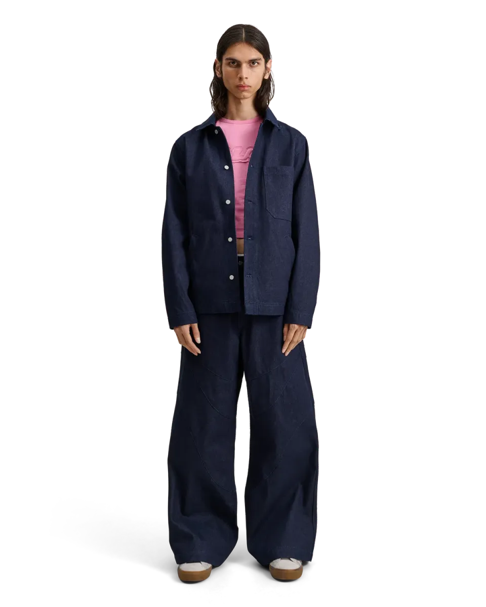 Alis Danie barrel jeans solid blue bomuld