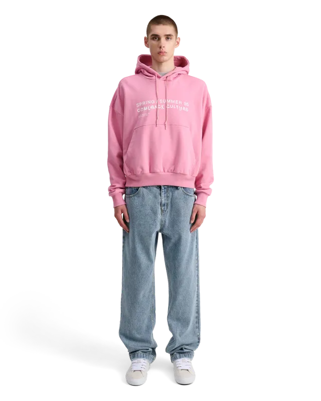 Alis Malto cropped hoodie pink bomuld