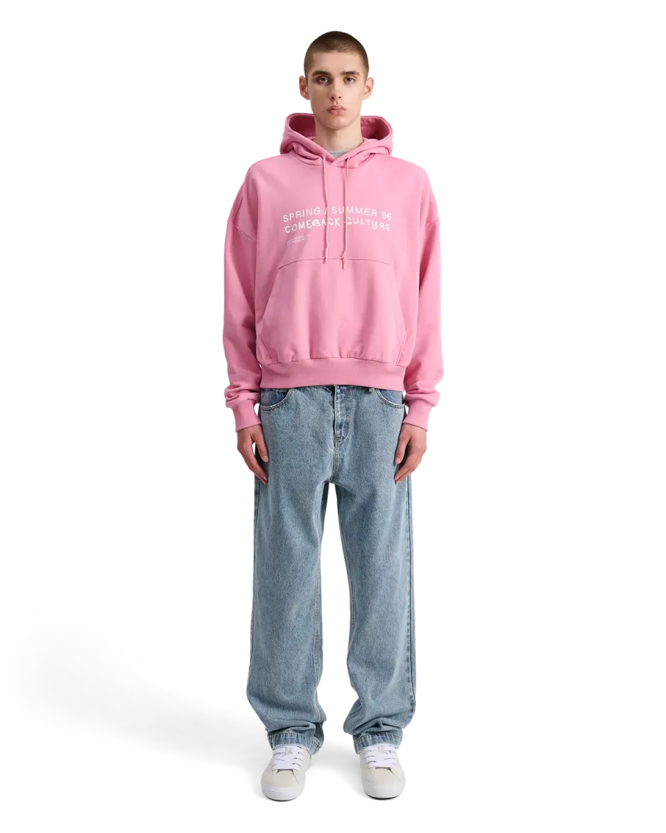 Alis Malto cropped hoodie pink bomuld