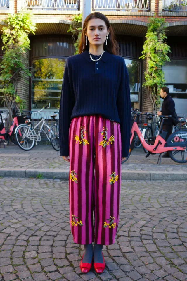 Caro Editions Coco Pants bukser ikat gul blomst